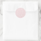 Soft Meadow Neutral - Rosafarben Runder Aufkleber (Tasche)