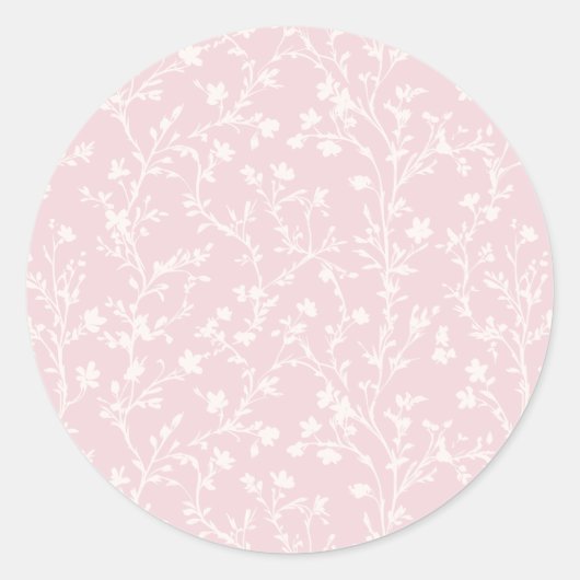 Soft Meadow Neutral - Rosafarben Runder Aufkleber (Vorderseite)