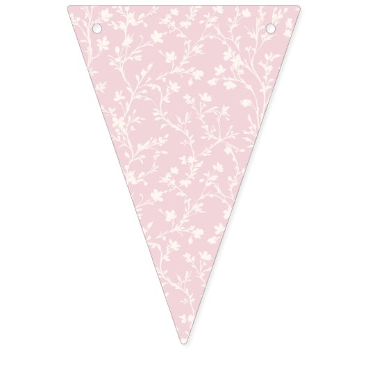 Soft Meadow Neutral - Rosafarben Wimpelkette (Erste Fahne)
