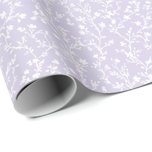 Soft Meadow Neutral - Staubiges Lavendel Geschenkpapier (Rolleneckpunkt)