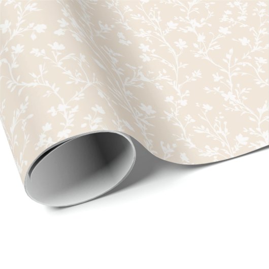 Soft Meadow Neutral - Weiches Leinen Geschenkpapier (Rolleneckpunkt)