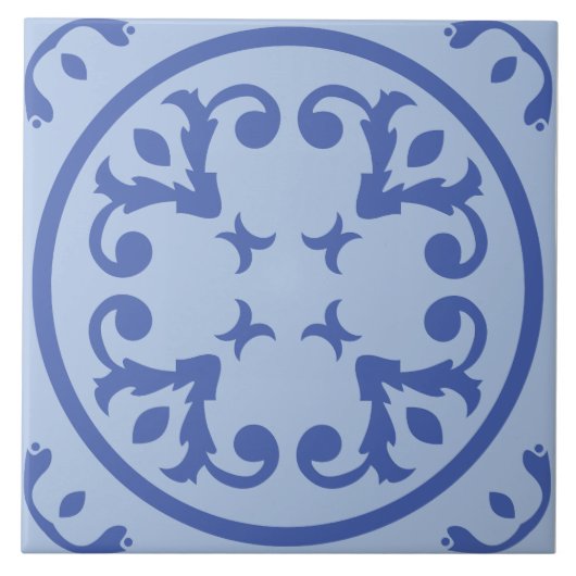 Soft Medallion Scroll Fliese (Vorderseite)