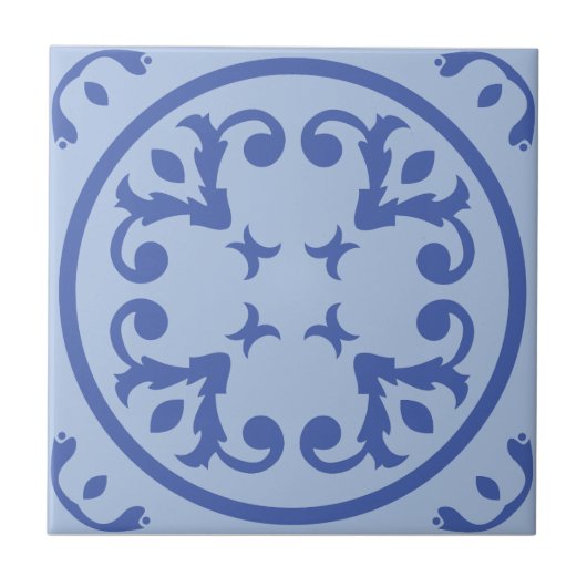 Soft Medallion Scroll Fliese (Vorderseite)