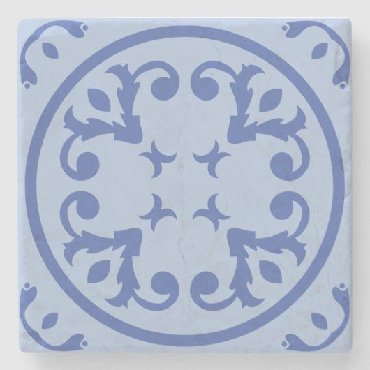 Soft Medallion Scroll Steinuntersetzer (Vorderseite)