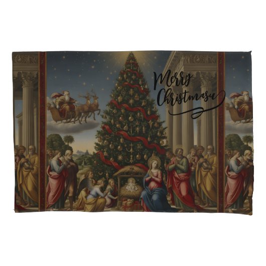 Soft Microfiber Nativity Christmas Pillowcase Kissenbezug (Vorderseite)