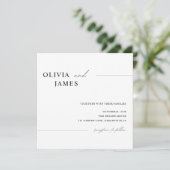 Soft Minimal Square Photo Wedding Invitation  Einladung (Stehend Vorderseite)