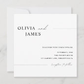 Soft Minimal Square Photo Wedding Invitation  Einladung (Vorderseite)