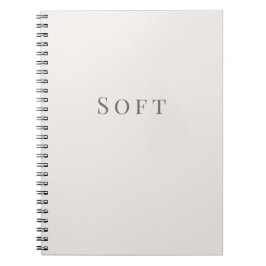 Soft – Minimal Typography Notizbuch Notizblock