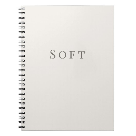Soft – Minimal Typography Notizbuch Notizblock (Vorderseite)