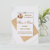 Soft Minimal Wedding Invitation | Elegant Romantic Einladung (Stehend Vorderseite)