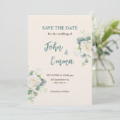 Soft Minimalist Save the Date | Editable Template  Einladung (Stehend Vorderseite)