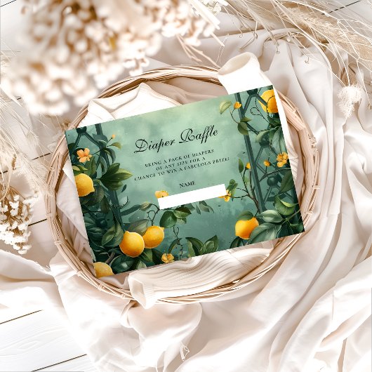 Soft Mint Citrus Diapper Raffle Begleitkarte