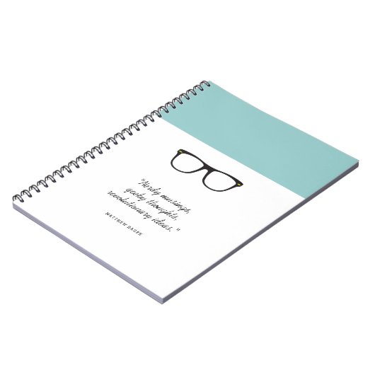 Soft Mint Glasses Notizblock (Linke Seite)