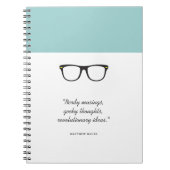 Soft Mint Glasses Notizblock (Vorderseite)