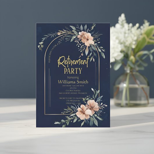 Soft Mint Green Watercolor Retirement Invitation E Einladung