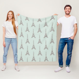 Soft Minze Eiffel Tower Blanket Geschenk Fleecedecke