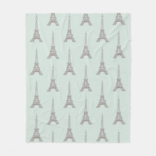 Soft Minze Eiffel Tower Blanket Geschenk Fleecedecke (Vorderseite)
