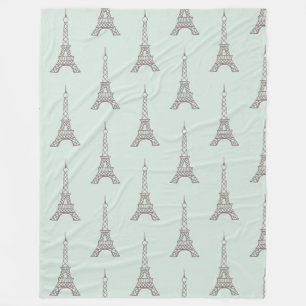 Soft Minze Eiffel Tower Blanket Geschenk Fleecedecke