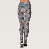 Soft Mled Peony Pattern mit Ihrem eigenen Angebot Leggings (Rückseite)