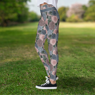 Soft Mled Peony Pattern mit Ihrem eigenen Angebot Leggings