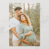 Soft Modern Neutral Floral Baby Shower Photo Einladung (Rückseite)