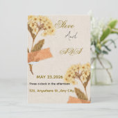 Soft Modern Wedding Invitation – Simple & Elegant  Einladung (Stehend Vorderseite)