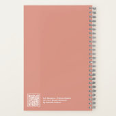 Soft Monstera Terracotta Pattern Swatch Small Notizblock (Rückseite)