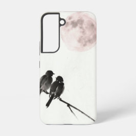 Soft Moon Birds Pastel Phone Case - Samsung Samsung Galaxy Hülle