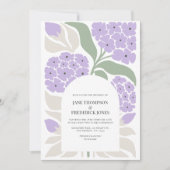 Soft Moss Abstract Floral Modern Spring Wedding Einladung (Vorderseite)