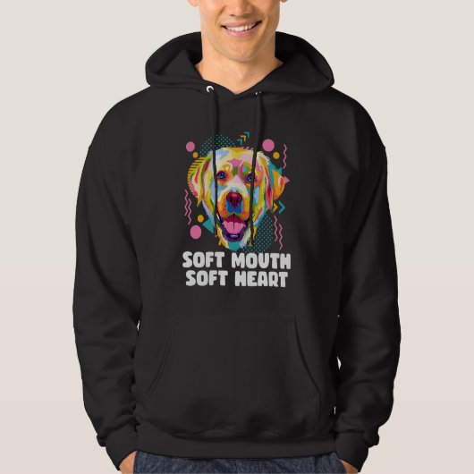 Soft Mouth Soft Heart  Dog Theme Humor Dog Paw Hoodie (Vorderseite)