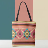 Soft Multi-Color Diamond & Stripe Tasche
