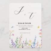 Soft Multicolor Floral Invitation Einladung (Vorderseite)