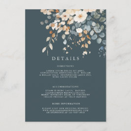 Soft Mute Earthy Tone Floral Water Wedding Begleitkarte