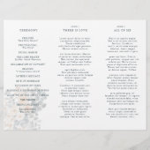 Soft Mute Earthy Tone Floral Wedding Program (Rückseite)