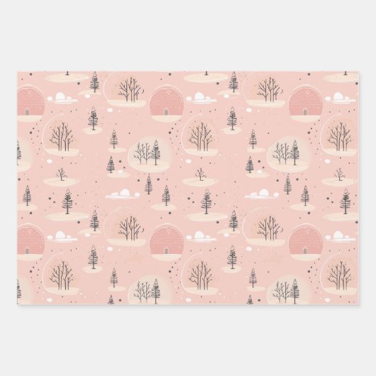 Soft Mute Scandi Inspiriert Weihnachten Geschenkpapier Set (Vorderseite 3)