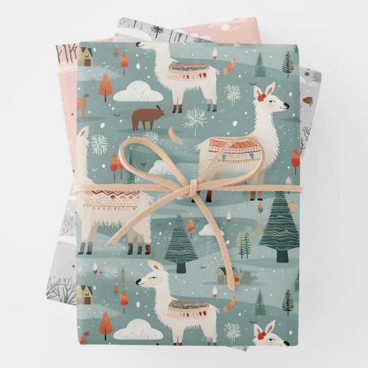 Soft Mute Scandi Inspiriert Weihnachten Geschenkpapier Set (Beispiel)