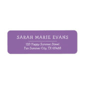 Soft Muted Lavender Stylish Return Address Labels (Vorne)