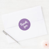 Soft Muted Lavender Thank You  Round Sticker (Umschlag)