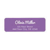 Soft Muted Lavender - Trendy Address Label (Vorne)