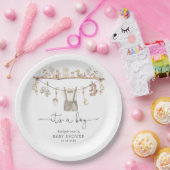 Soft Mutes Boho Little Gentleman Boy Baby Showdusc Pappteller (Party)