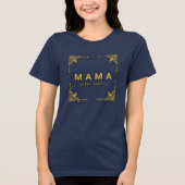 Soft Navy Tri-Blend Mama T - Shirt mit Sleek Style (Vorderseite)