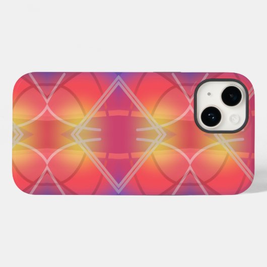 Soft Neon Layered Abstract Design Case-Mate iPhone Hülle (Rückseite (Horizontal))