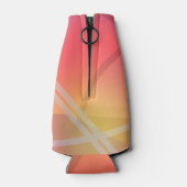 Soft Neon Layered Abstract Design Flaschenkühler (Rückseite)
