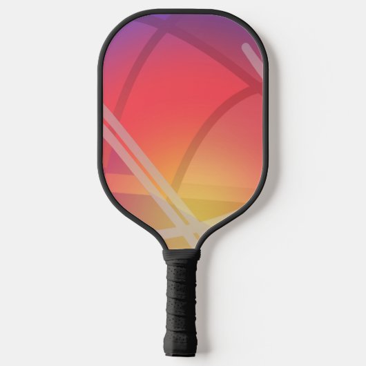 Soft Neon Layered Abstract Design Pickleball Schläger (Rückseite)