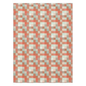 Soft neuronale Frosty Green und Warme Orange Check Tischdecke (Vorderseite)