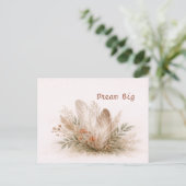 Soft Neutral Boho Feather Botanical Watercolor Postkarte (Stehend Vorderseite)