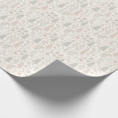 Soft Neutral Botanical Holiday Wrapping Paper Geschenkpapier (Ecke)