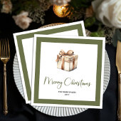 Soft Neutral Christmas Gift Personalized Napkins Serviette