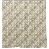 Soft Neutral Curtain Modern Geometric Bathroom Duschvorhang (Vorderseite)