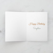 Soft Neutral Floral Birthday Karte (Innenseite)